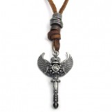 Finely Processed Delicate Colors Excellent Quality Titanium Leather Pendant