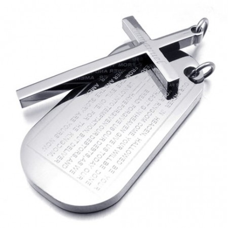 Sophisticated Technology Color Brilliancy Have a Long Story Titanium Cross Pendant