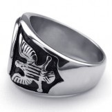 Fashionable Patterns Color Brilliancy Durable in Use Titanium Ring