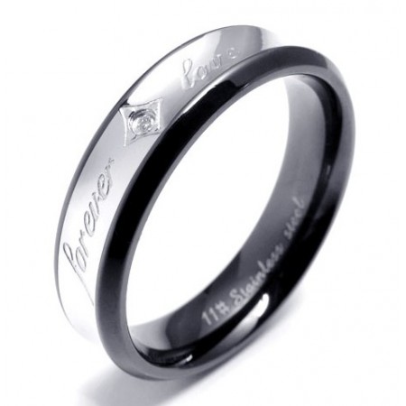 Elegant Shape Color Brilliancy Durable in Use Titanium Ring