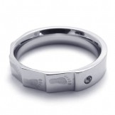 Fashionable Patterns Color Brilliancy Durable in Use Titanium Ring