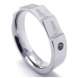Elegant Shape Color Brilliancy Durable in Use Titanium Ring