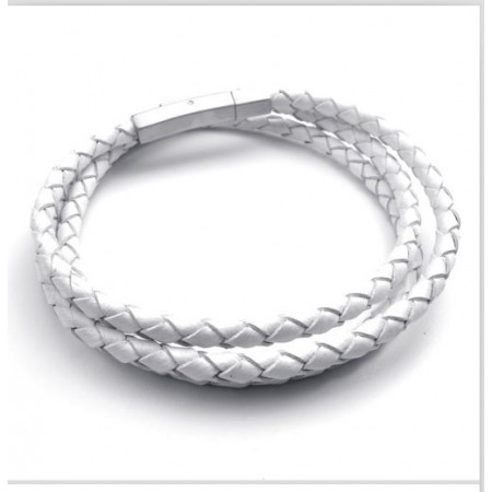 Deft Design Delicate Colors Reliable Quality Titanium Leather Bracelet