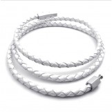 Deft Design Delicate Colors Reliable Quality Titanium Leather Bracelet