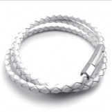 Deft Design Delicate Colors Reliable Quality Titanium Leather Bracelet