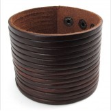Skillful Manufacture Delicate Colors Reliable Quality Titanium Leather Bangle
