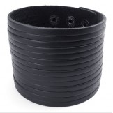 Deft Design Delicate Colors Excellent Quality Titanium Leather Bangle