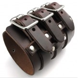 Skillful Manufacture Delicate Colors Reliable Quality Titanium Leather Bangle