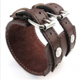 Deft Design Beautiful in Colors Reliable Quality Titanium Leather Bangle