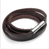 Deft Design Delicate Colors Reliable Quality Titanium Leather Bracelet