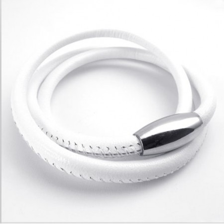 Deft Design Delicate Colors Reliable Quality Titanium Leather Bracelet