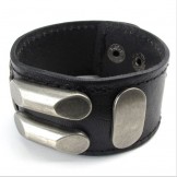 Skillful Manufacture Delicate Colors Reliable Quality Titanium Leather Bangle
