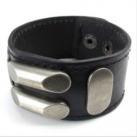 Skillful Manufacture Delicate Colors Reliable Quality Titanium Leather Bangle