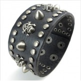 Sophisticated Technology Delicate Colors Excellent Quality Titanium Leather Bangle