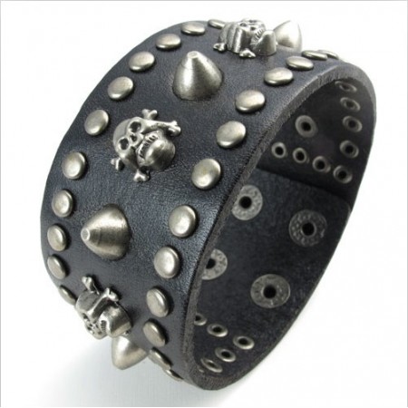 Sophisticated Technology Delicate Colors Excellent Quality Titanium Leather Bangle