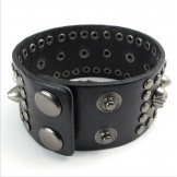 Sophisticated Technology Delicate Colors Excellent Quality Titanium Leather Bangle