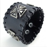 Skillful Manufacture Delicate Colors Reliable Quality Titanium Leather Bangle