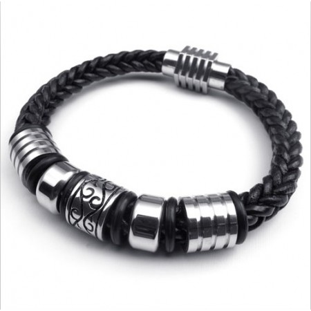 Skillful Manufacture Delicate Colors Reliable Quality Titanium Leather Bracelet