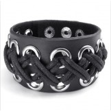 Skillful Manufacture Delicate Colors Reliable Quality Titanium Leather Bangle