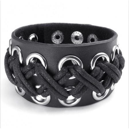 Skillful Manufacture Delicate Colors Reliable Quality Titanium Leather Bangle