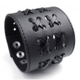 Skillful Manufacture Delicate Colors Reliable Quality Titanium Leather Bangle