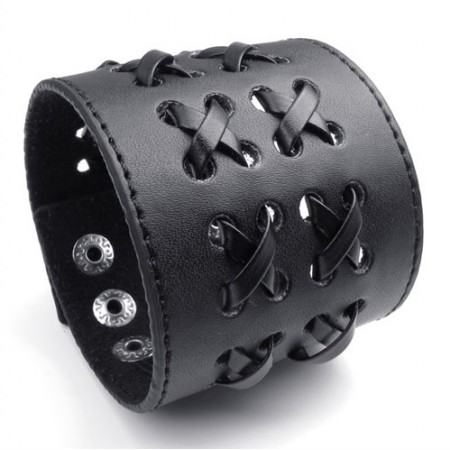 Skillful Manufacture Delicate Colors Reliable Quality Titanium Leather Bangle