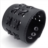 Skillful Manufacture Delicate Colors Reliable Quality Titanium Leather Bangle