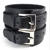 Skillful Manufacture Delicate Colors Reliable Quality Titanium Leather Bangle
