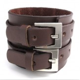 Skillful Manufacture Delicate Colors Reliable Quality Titanium Leather Bangle