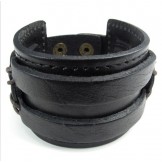 Skillful Manufacture Delicate Colors Reliable Quality Titanium Leather Bangle
