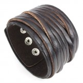 Skillful Manufacture Delicate Colors Reliable Quality Titanium Leather Bangle