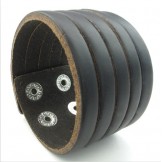 Skillful Manufacture Delicate Colors Reliable Quality Titanium Leather Bangle