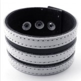 Skillful Manufacture Delicate Colors Reliable Quality Titanium Leather Bangle