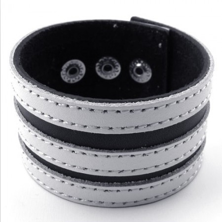 Skillful Manufacture Delicate Colors Reliable Quality Titanium Leather Bangle