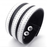 Skillful Manufacture Delicate Colors Reliable Quality Titanium Leather Bangle