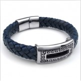 Deft Design Delicate Colors Reliable Quality Titanium Leather Bracelet