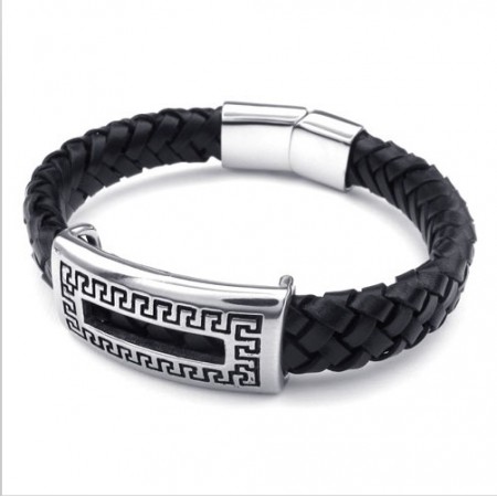 Deft Design Delicate Colors Reliable Quality Titanium Leather Bracelet
