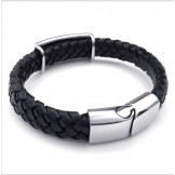 Deft Design Delicate Colors Reliable Quality Titanium Leather Bracelet
