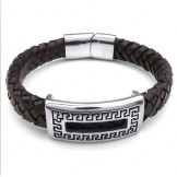Deft Design Delicate Colors Reliable Quality Titanium Leather Bracelet