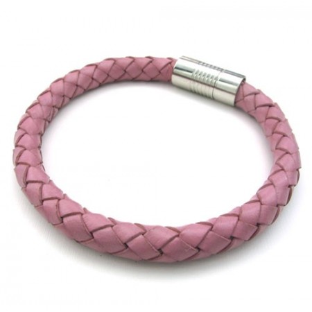 Deft Design Delicate Colors Excellent Quality Titanium Leather Bangle