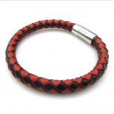 Deft Design Delicate Colors Excellent Quality Titanium Leather Bangle