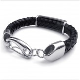 Deft Design Delicate Colors Superior Quality Titanium Leather Bracelet