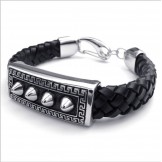 Deft Design Delicate Colors Reliable Quality Titanium Leather Bracelet