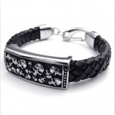 Deft Design Delicate Colors Reliable Quality Titanium Leather Bracelet