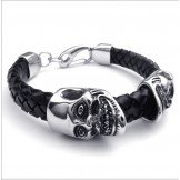 Modern Design Delicate Colors Reliable Quality Titanium Leather Bracelet