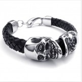Modern Design Delicate Colors Reliable Quality Titanium Leather Bracelet