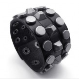 Modern Design Delicate Colors Excellent Quality Titanium Leather Bracelet