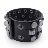 Modern Design Delicate Colors Excellent Quality Titanium Leather Bracelet