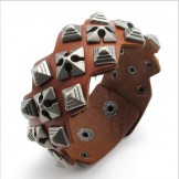 Modern Design Delicate Colors Excellent Quality Titanium Leather Bracelet