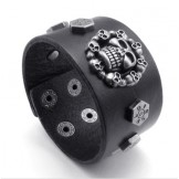 Attractive Design Delicate Colors Reliable Quality Titanium Leather Bracelet